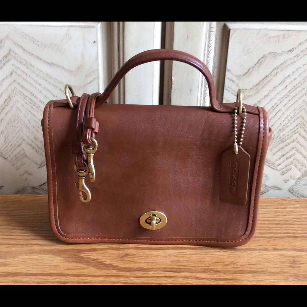Vintage Coach Casino-British Tan leather